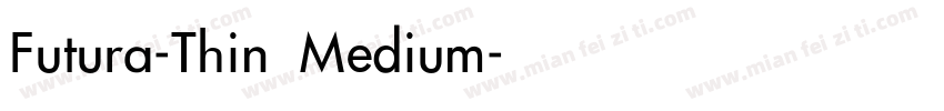 Futura-Thin Medium字体转换
